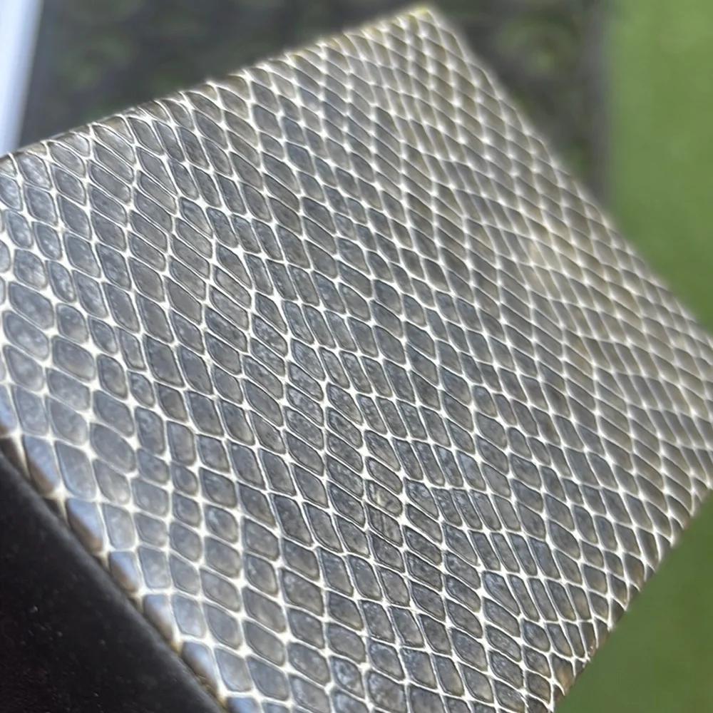 Vintage Genuine Snakeskin Pencil Cup circa 1980s